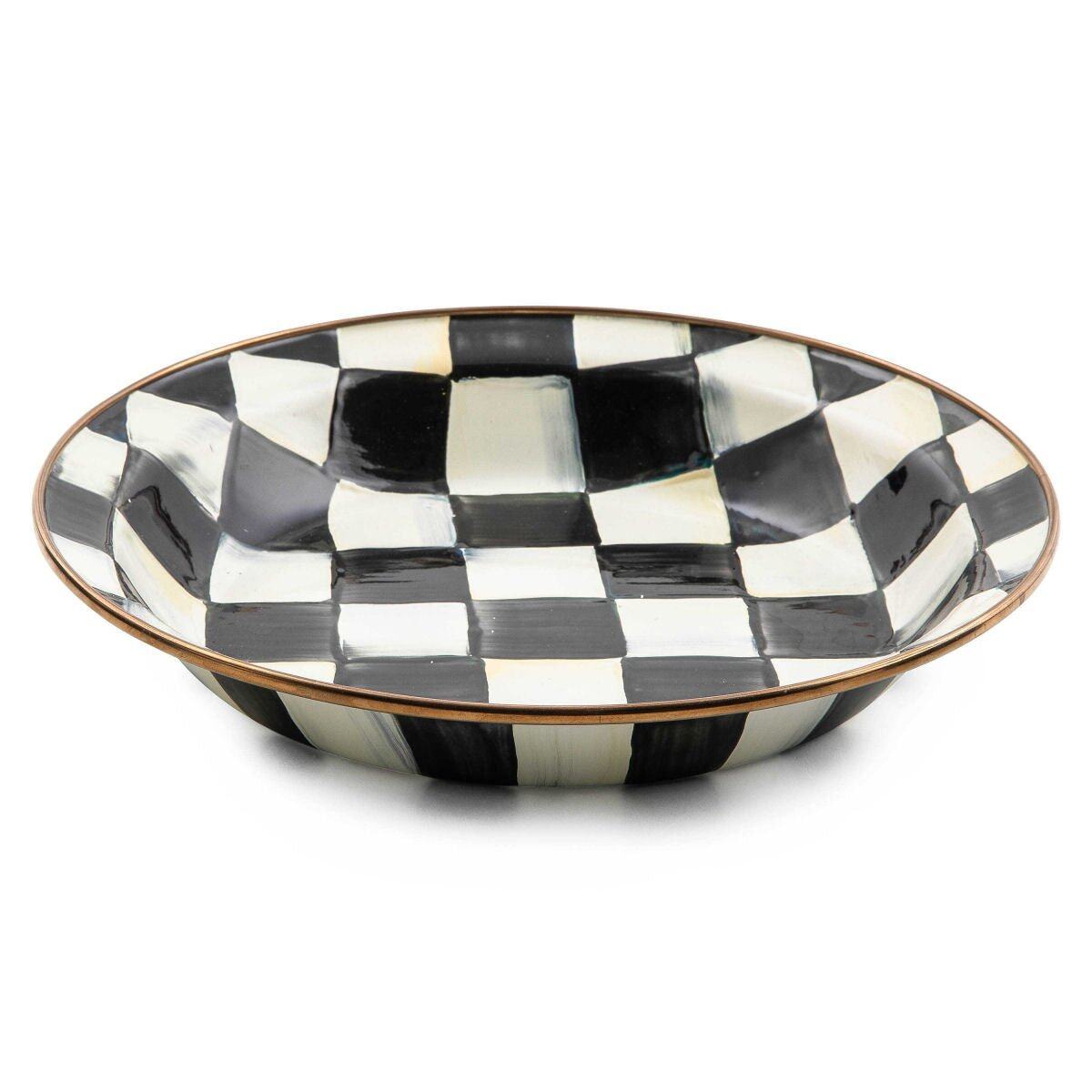 Courtly Check Enamel Pie Plate by MacKenzie-Childs