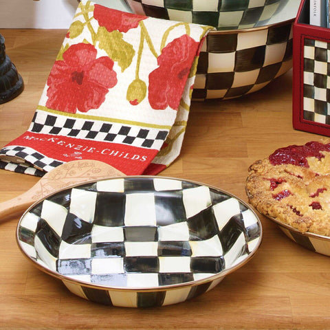 Courtly Check Enamel Pie Plate by MacKenzie-Childs