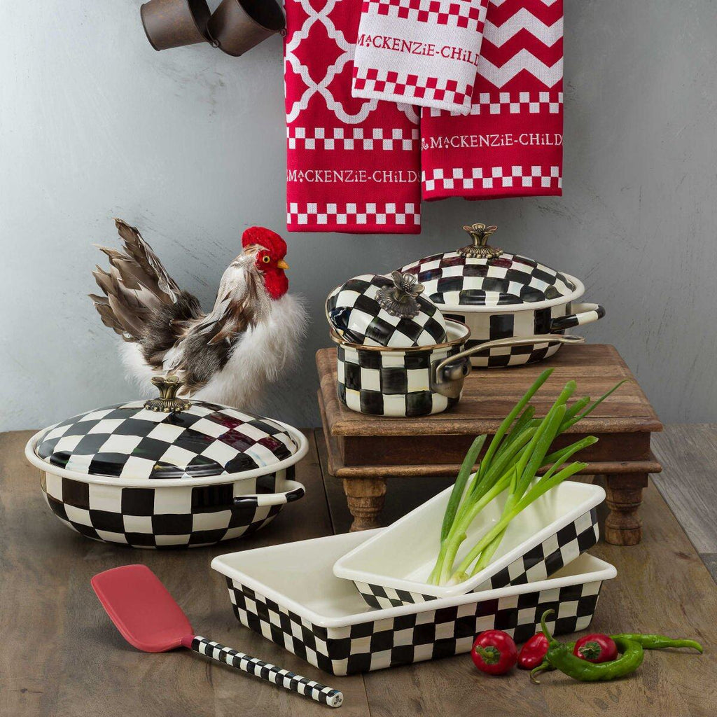 Courtly Check 8" Enamel Baking Pan by MacKenzie-Childs