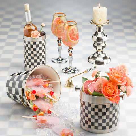 Courtly Check Design Enamel Wine Cooler by MacKenzie-Childs