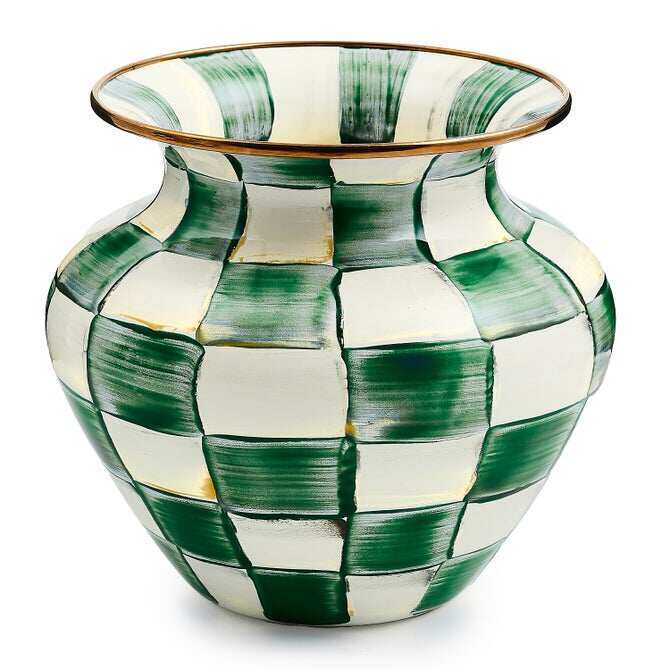 Check Enamel Large Vase by MacKenzie-Childs