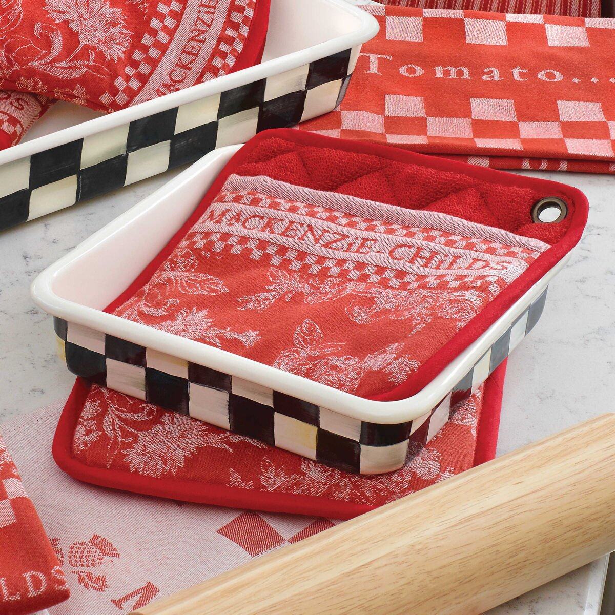 Courtly Check 8" Enamel Baking Pan by MacKenzie-Childs