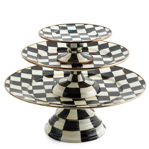 Courtly Check Mini Pedestal Platter by MacKenzie-Childs