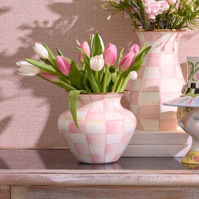 Check Enamel Large Vase by MacKenzie-Childs