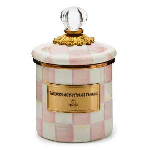 Rosy Check Enamel Canisters by MacKenzie-Childs