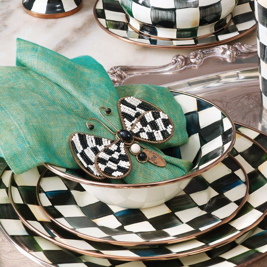 Courtly Check Enamel Breakfast Bowl by MacKenzie-Childs