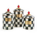 Courtly Check Enamel Canisters by MacKenzie-Childs