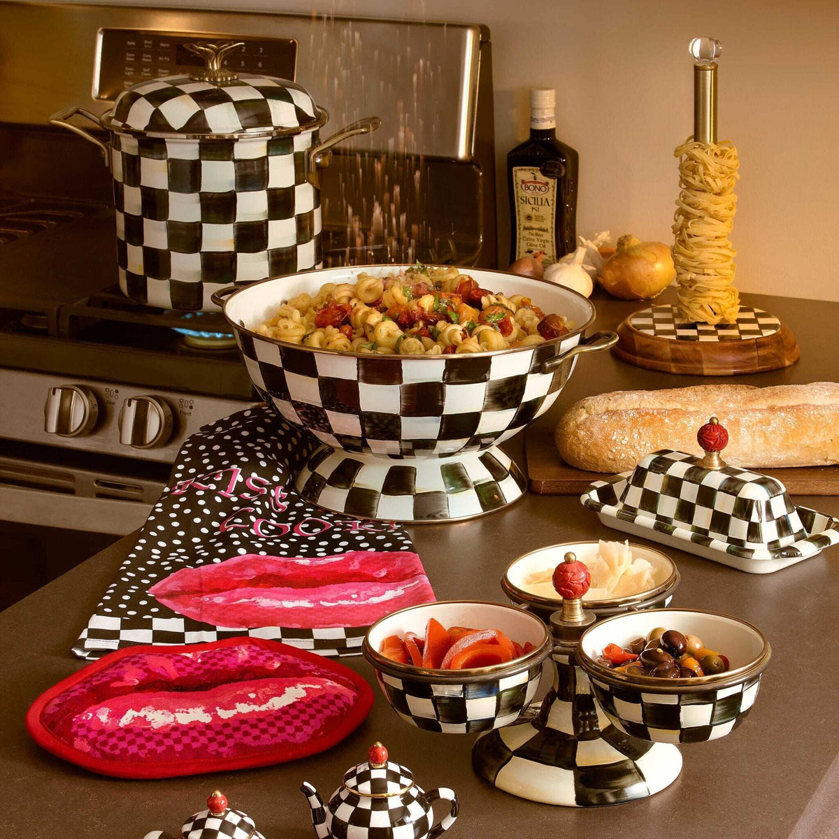 Courtly Check Everything Bowl Large by MacKenzie-Childs