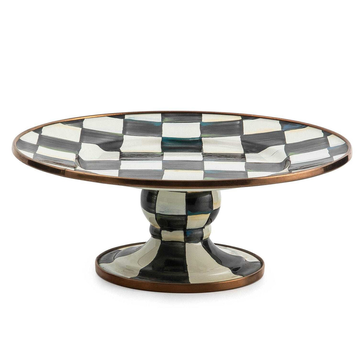 Courtly Check Mini Pedestal Platter by MacKenzie-Childs